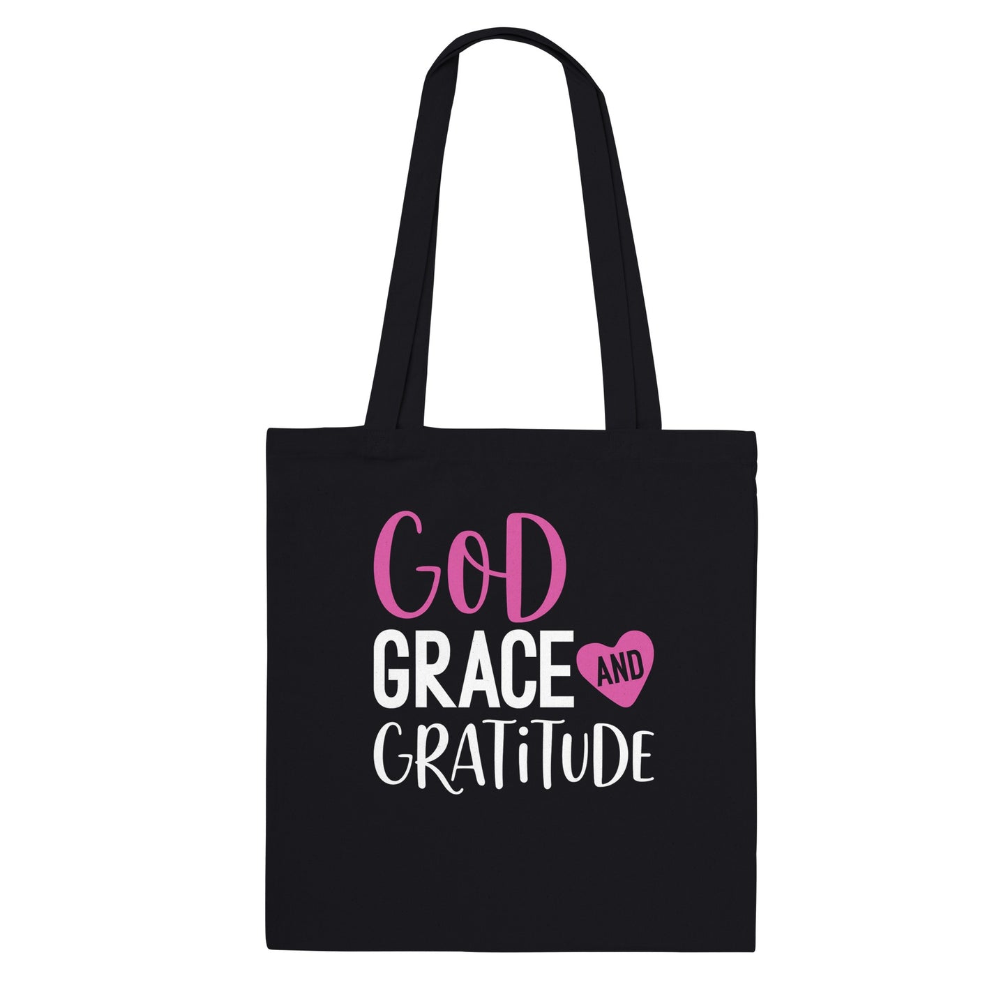 "God, Grace, and Gratitude" Christian Tote Bag