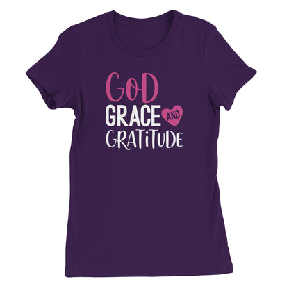 "God, Grace, and Gratitude" Women's Christian T-shirt
