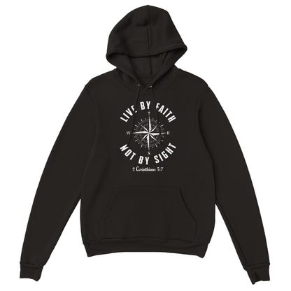 "Live By Faith Not By Sight" Premium Christian Pullover Hoodie