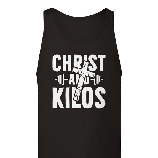 "Christ and Kilos" Premium Christian Tank Top