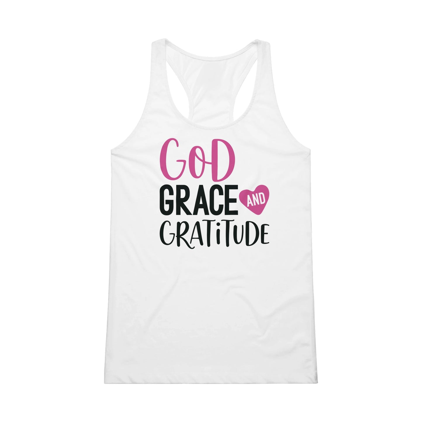"God, Grace, and Gratitude" Performance Women's Christian Tank Top