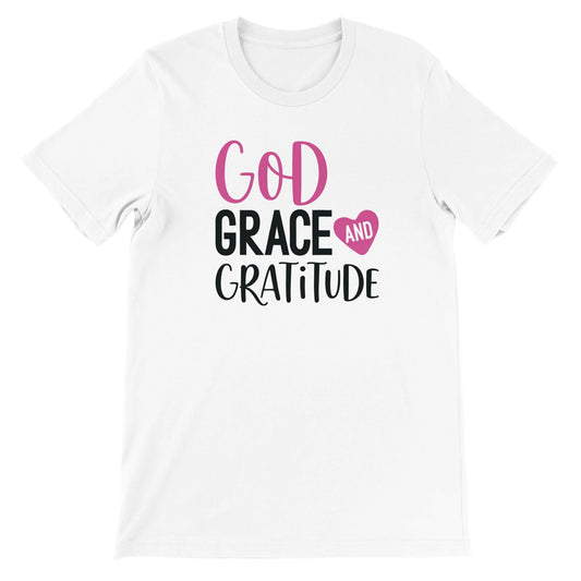 "God, Grace and Gratitude" Women's Christian Crewneck T-shirt