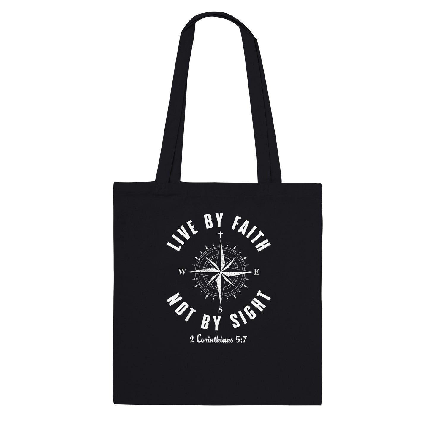 "Live By Faith Not By Sight" Christian Tote Bag