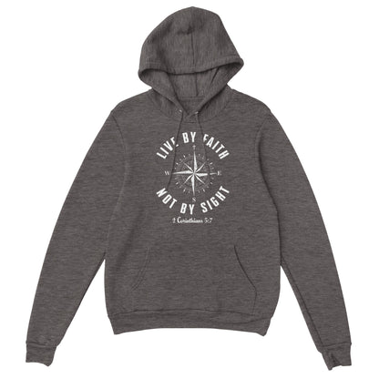 "Live By Faith Not By Sight" Premium Christian Pullover Hoodie